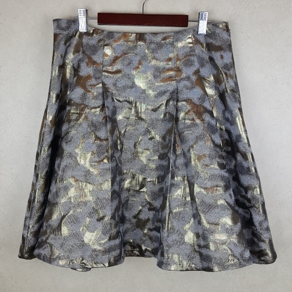 Limited Gold Metallic Animal Print Round Skirt - Picture 1 of 6
